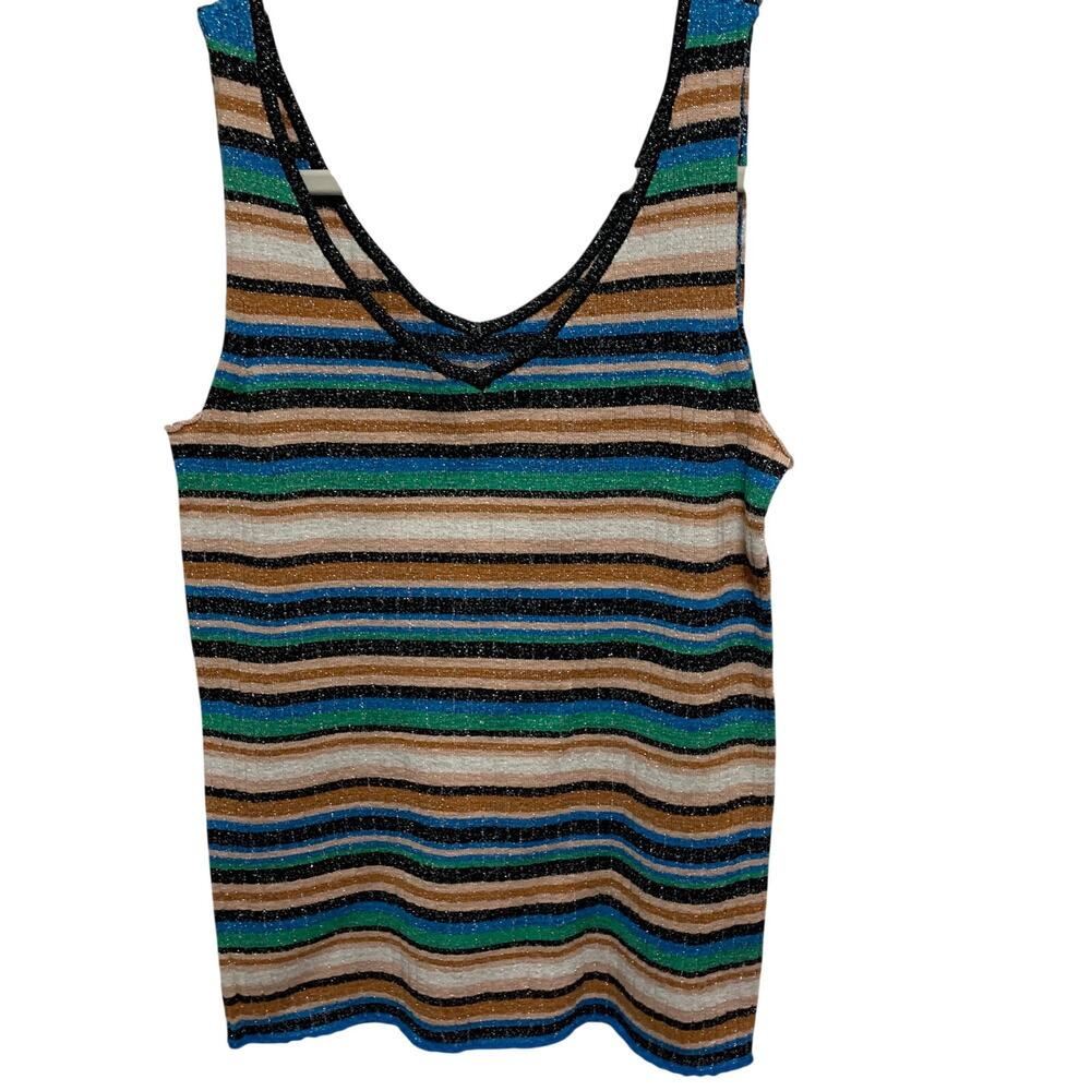 Nine West stripe metallic small tank new
